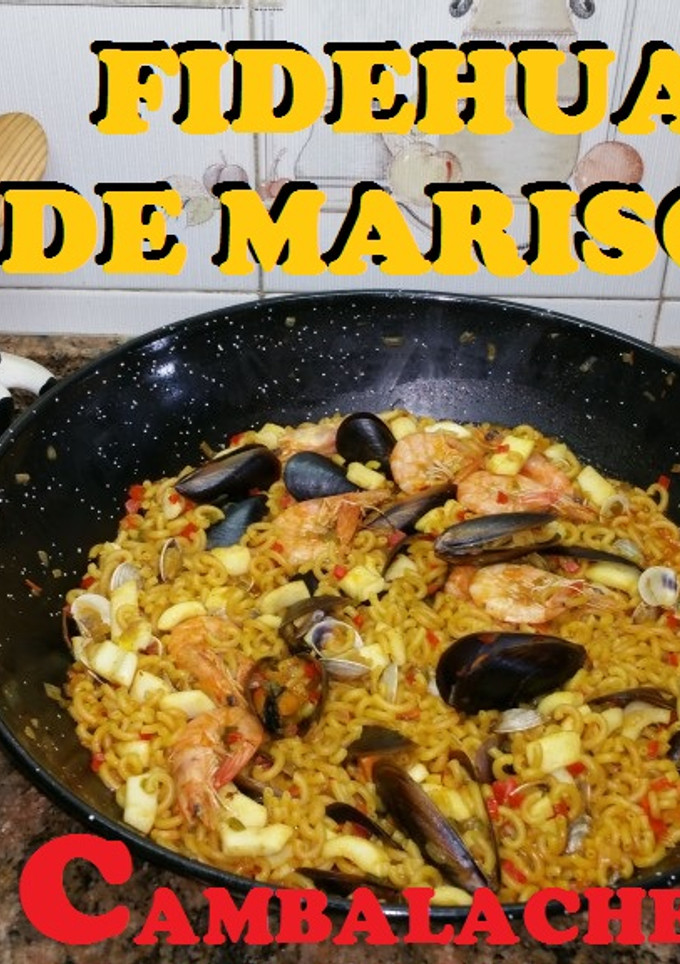 Una foto de Fideuá de marisco