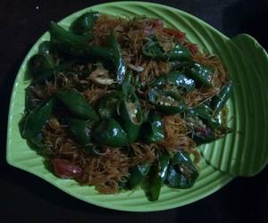 Resep Terbaik Soun goreng cabe hijau Enak Bergizi