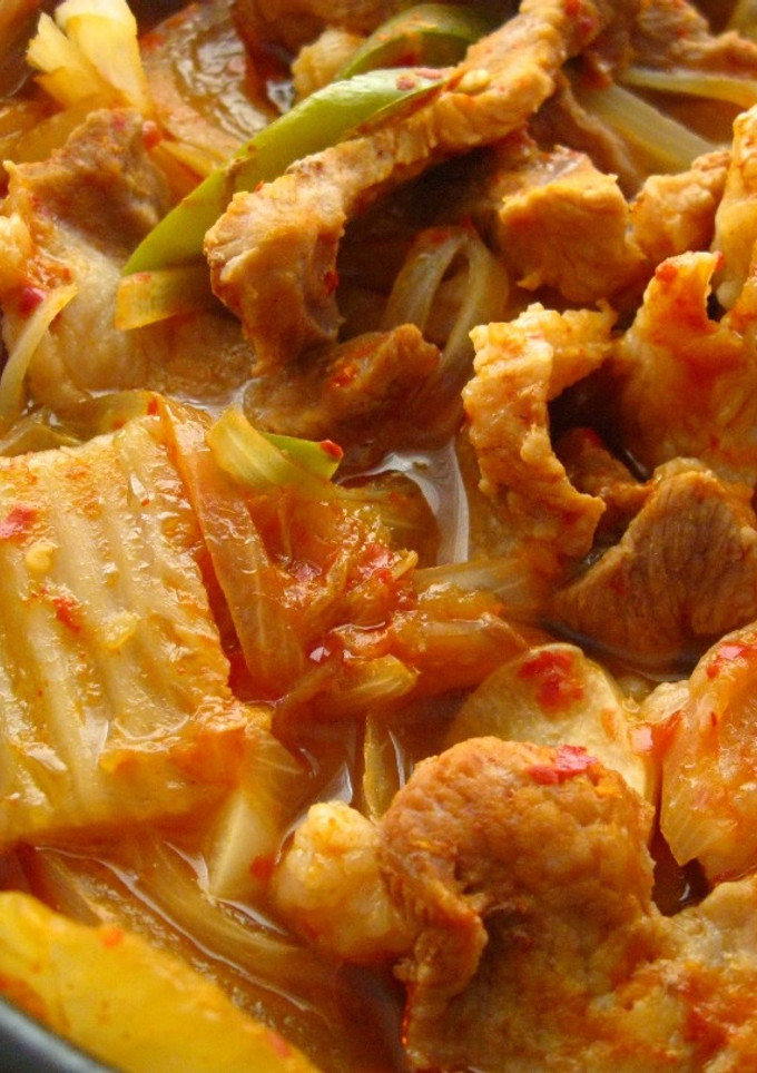 A picture of Easy Kimchi Jjigae (김치 찌개 - Kimchi Stew) for Two.