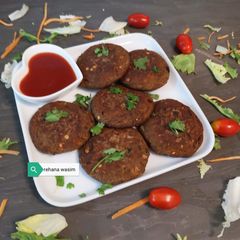 A picture of Beef Shami kababs.