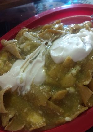 Una foto de Chilaquiles Verdes