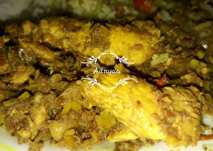 Resep Ayam kuning sambal sereh #PekanInspirasi, Enak Banget