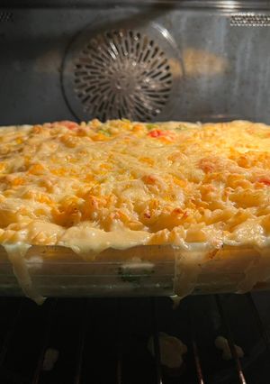 Foto resep Creamy chicken Penne dengan brokoli, paprika dan tomat cherry