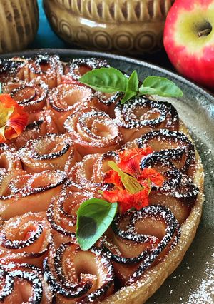 Une photo de Tarte aux pommes en rosace