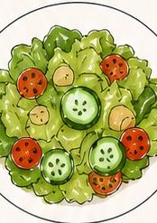 A picture of Garden Salad with Homemade Vinaigrette.