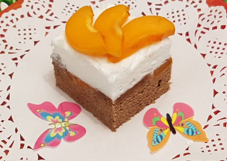 Sárgabarackos-csokis habos kocka 🍑🍫🎲