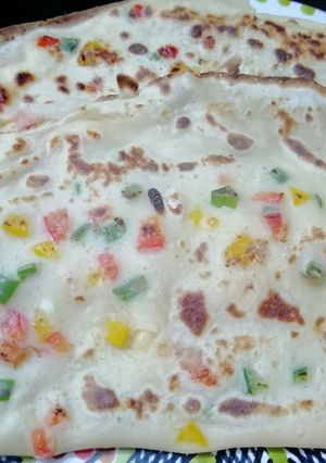 Une photo de Crêpe salé plein de couleurs