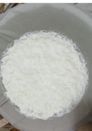 A picture of Chenna/Paneer for Indian sweets.