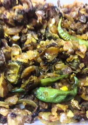A picture of Karele ki bhurji.