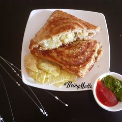 A picture of Sago-Cheese Toast Sandwich.