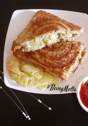 A picture of Sago-Cheese Toast Sandwich.