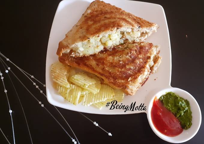 Simple Way to Make Perfect Sago-Cheese Toast Sandwich