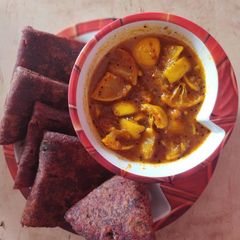 A picture of Beet root Paratha.