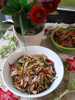Foto resep Tumis daun pepaya pindah tongkol