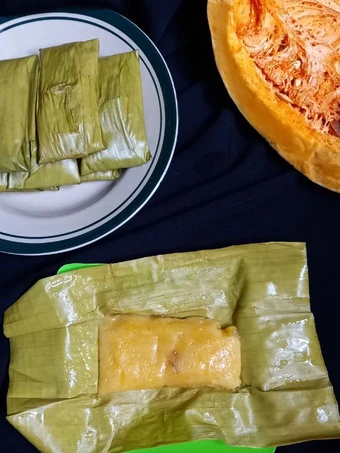 Langkah Gampang Membikin Resep GB. 12 Pais Waluh (Nagasari Labu Kuning) yang Sempurna Anti Ribet, Bikin Ngiler