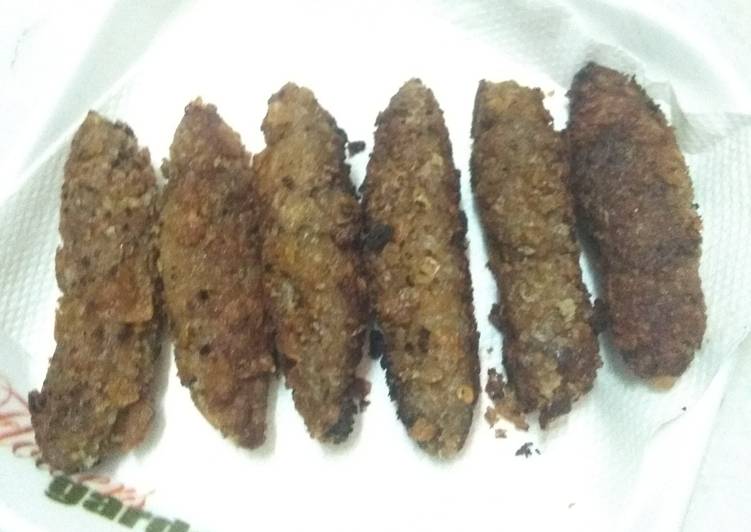 Crispy chicken kebabs