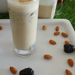 A picture of Nuts jaggery lassi.