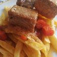 Χοιρινή τηγανιά με σιναπόσπορο
