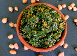 A picture of Drumstick leaves peanut poriyal.