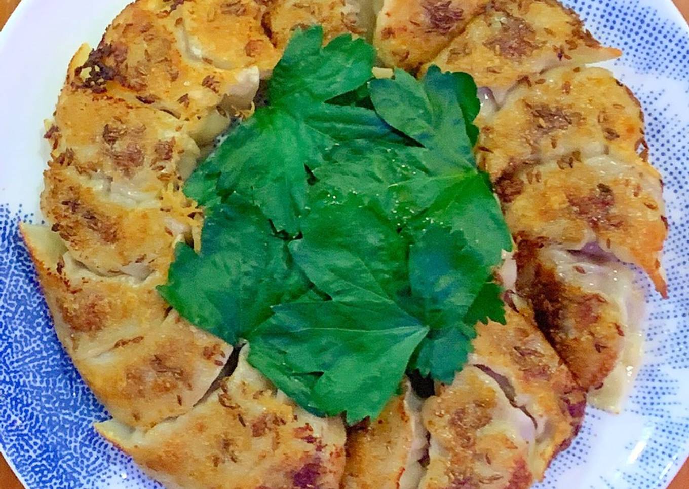 Lamb Gyoza with Coriander and cumin seeds