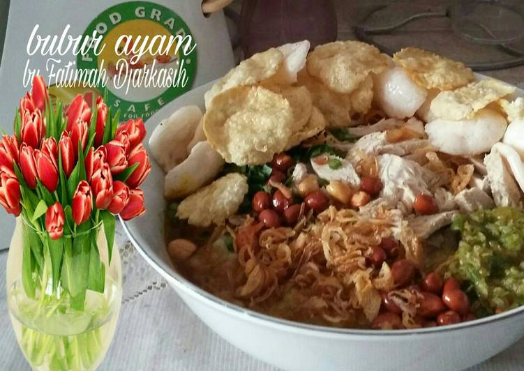 Resep Bubur ayam oleh Fatimah Djarkasih - Cookpad