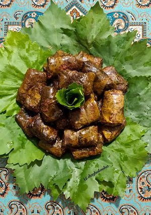 عکسی از دستور 🍀دلمه برگ مو بدون گوشت🍀