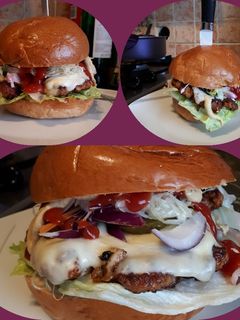 Retro hamburger recept fotója