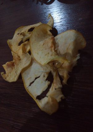 عکسی از دستور خشک کردن سیب
