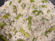 A picture of asparagus risotto