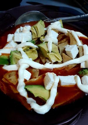Una foto de Sopa azteca