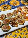 Feuilletés jambon Leicester pavot bleu