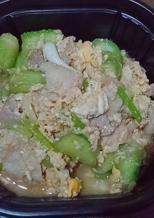 รูปของ ผัดบวบ,ไข่,หมูสามชั้น - คีโต