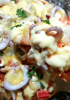 Hình của món Đế pizza đơn giản.