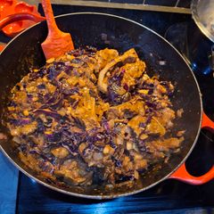 A picture of Greek Lamb and Cabbage Bowls.