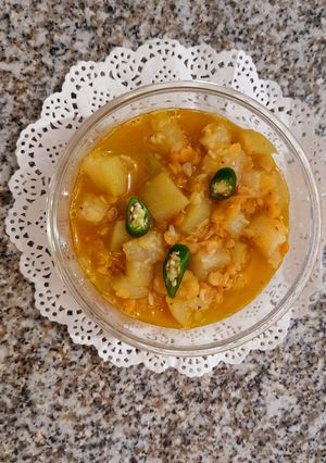 A picture of Lauki Masoor Dal.