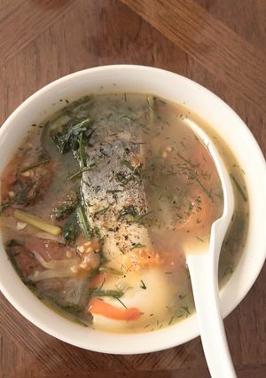 A picture of White Pomfret Dill Soup.