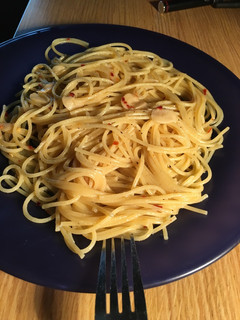 A picture of Peperoncino (Spaghetti with Garlic, Oil, and Chili Peppers).