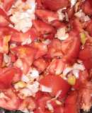 Ensalada de tomate y bacalao (esqueixada a mi manera)