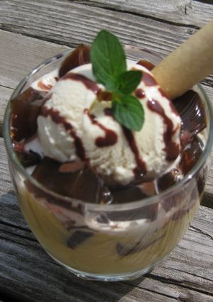 A picture of Exotic Mango & Coffee Jelly Parfait.