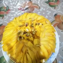Mango tress-leches cake A picture of Mango tress-leches cake.