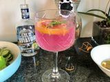 Gin & tonic with rosemary & grapefruit cocktail