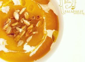 Una foto de Crema de calabaza, zanahoria y jengibre