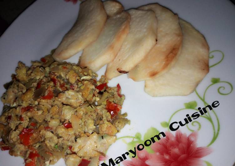 Steps to Make Quick FriedYam &amp; ScrambledEgg | This is Recipe So Trending You Must Try Now !!