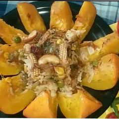 Stuffed Pumpkin Pulao A picture of Stuffed Pumpkin Pulao.