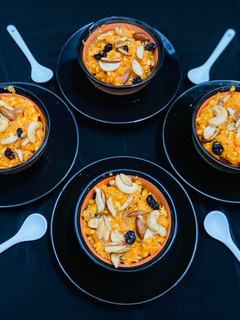 A picture of Gajar ka Halwa / carrot halwa.