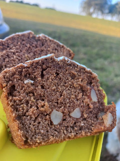 Una foto de Budín integral de chocolate y almendras sin azúcar