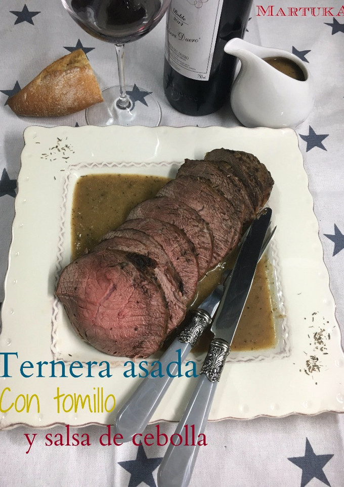 Una foto de Ternera Asada Con Tomillo Y Salsa De Cebolla