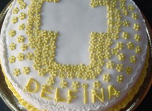 Una foto de Torta para bautismo o comunión