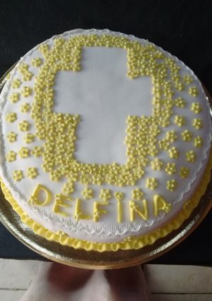 Una foto de Torta para bautismo o comunión