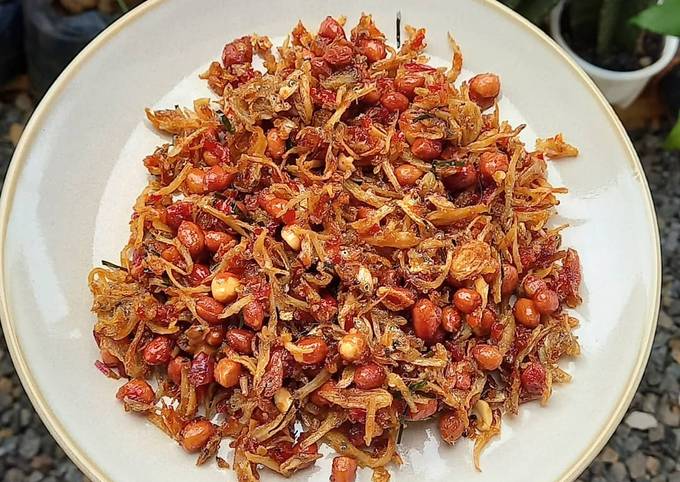 Resep: Sambel kacang teri nasi Yang Sederhana